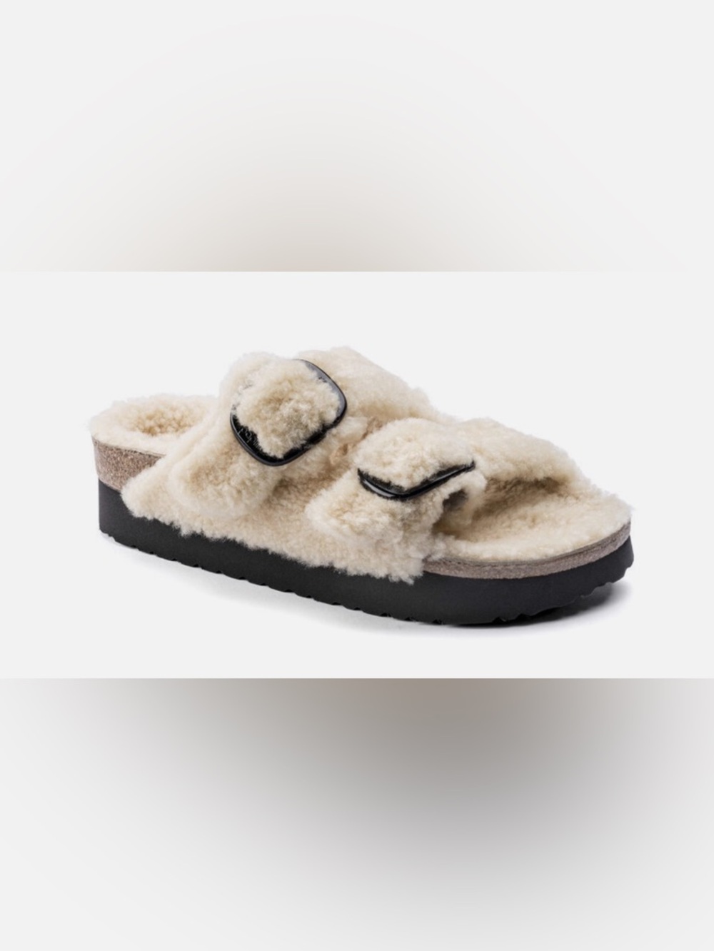 Papillio by Birkenstock Arizona Big Buckle Shearling Platform Sandals